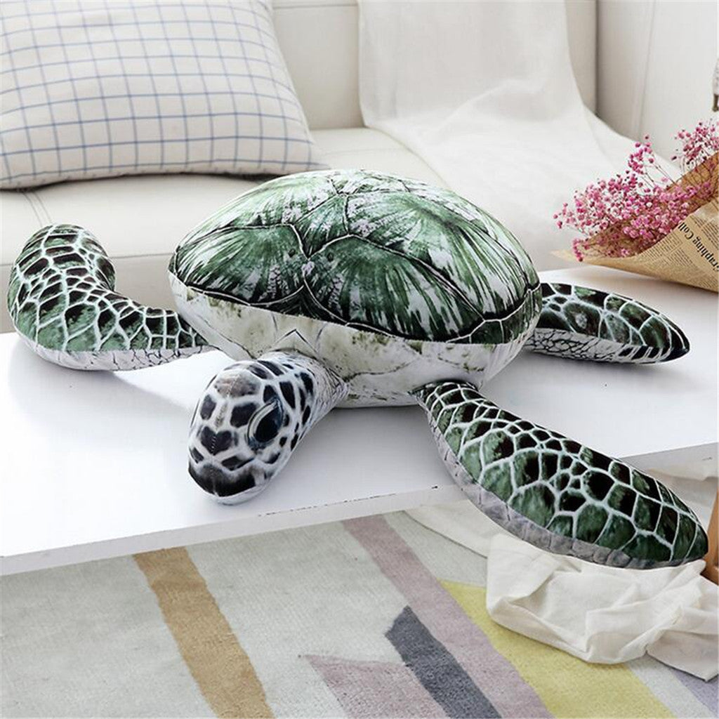 Sehao Simulation Turtle Stuffed Animal Doll Home Decoration Sofa Cushion Pillow