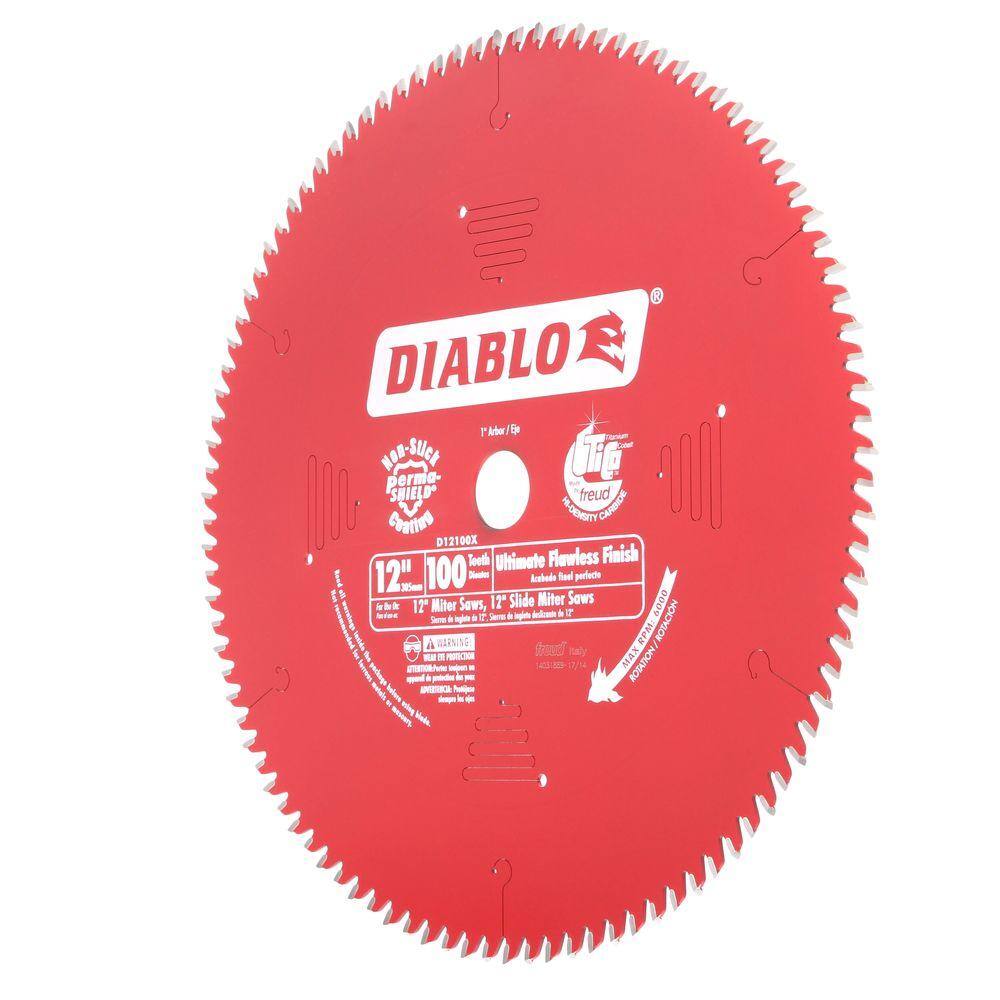 DIABLO 12 in. x 100-Tooth Ultimate Polished Finish Circular Saw Blade D12100X