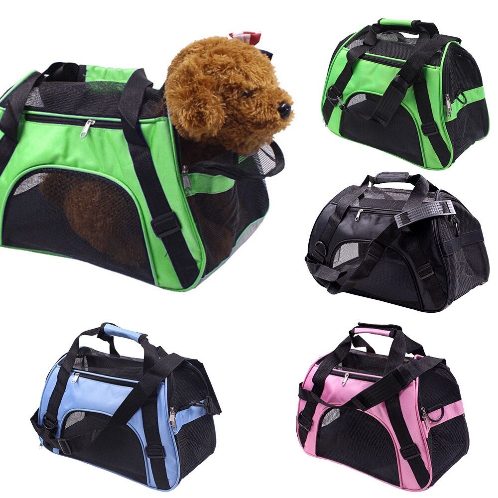 Pet Backpack Carrier Bag Space Expand Pet Cat Dog Puppy Shoulder Bag Travel Bag(Black/M)