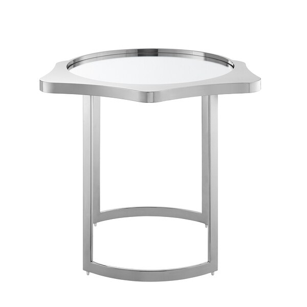 Keshav Mirrored Top End Table