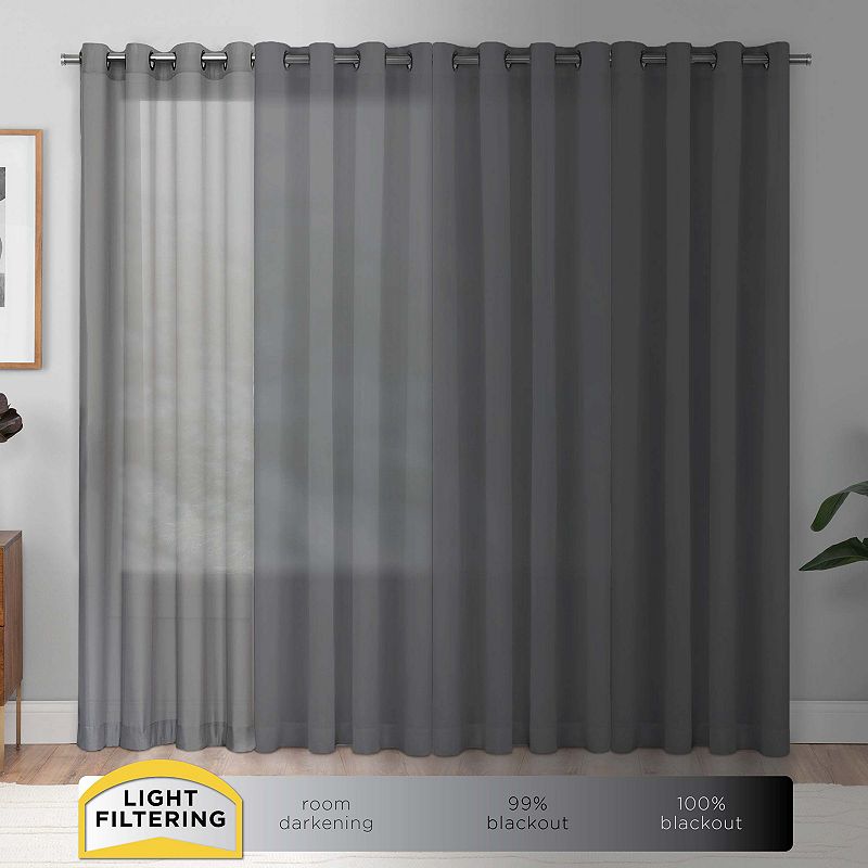 eclipse Liberty Uv Light-Filtering Sheer 1-Panel Window Curtain