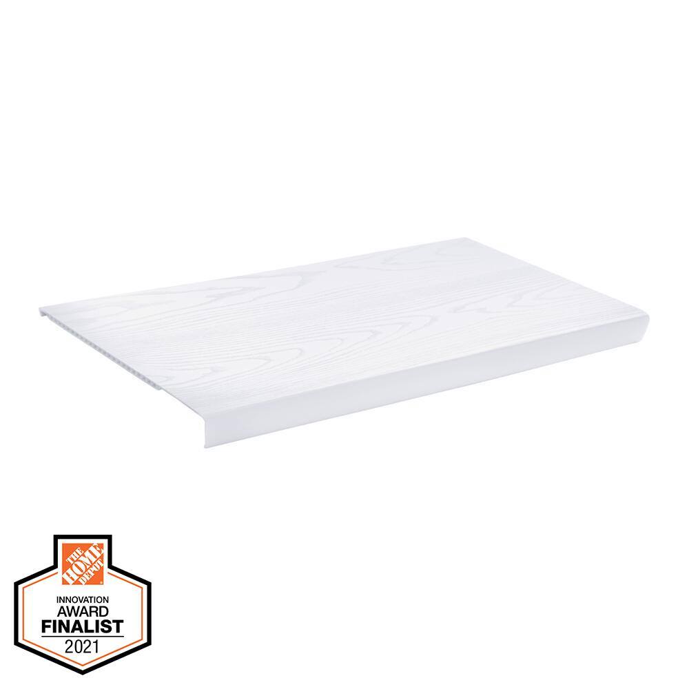 Everbilt 2 ft. x 12 in. Decorative Shelf Cover - White 90315