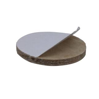 Everbilt 1-12 in. Beige Heavy Duty Self-Adhesive Round Felt Furniture Pads (24-Pack) 49976