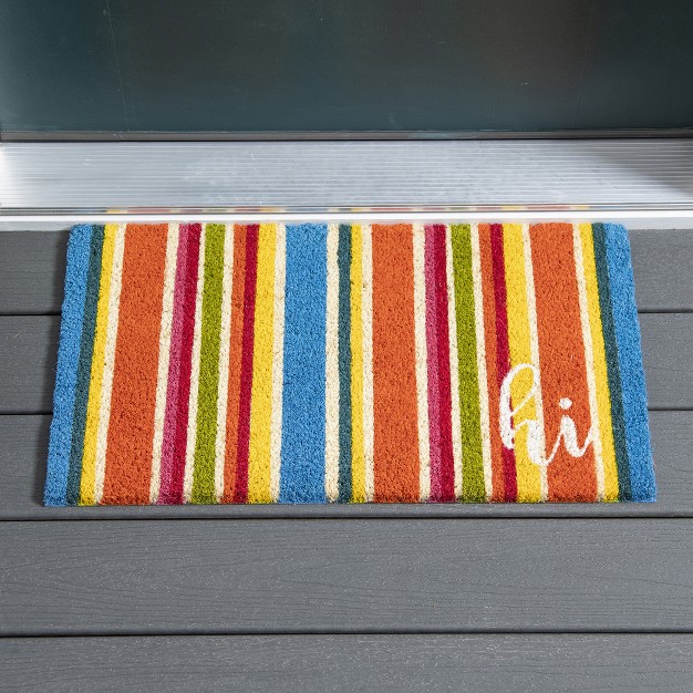 Multicolor Stripes Coir Mat