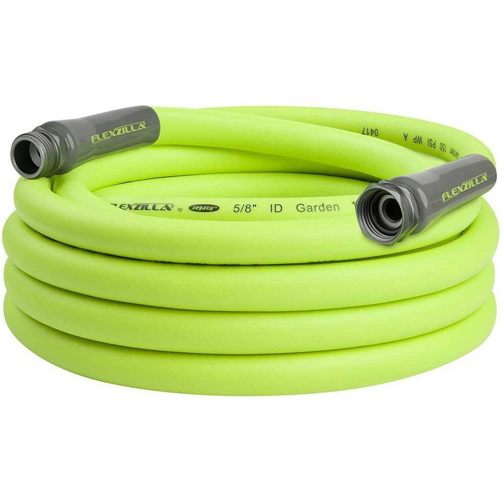 Flexzilla 58 in. x 25 ft. 34 in. - 11-12 GHT Fittings Garden Hose HFZG525YW