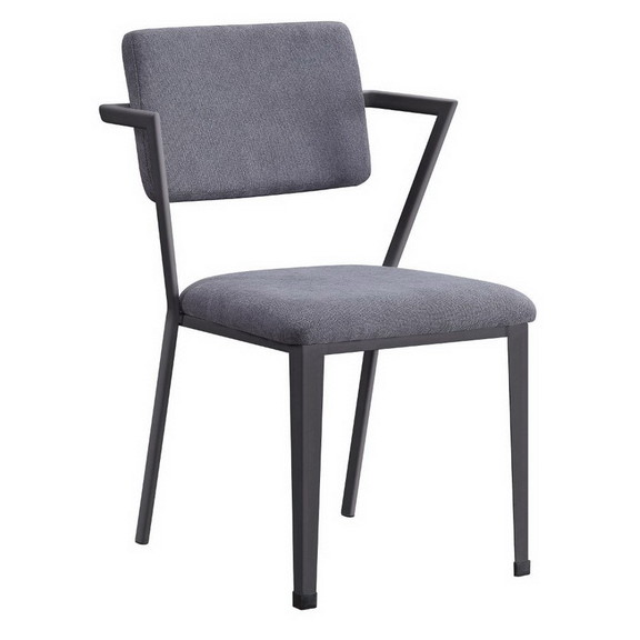 Acme 77902 Cargo Dining Chair (2Pc)  Gray Fabric  ...