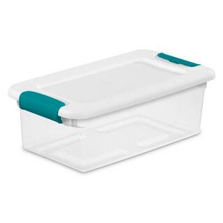 Sterilite 6 qt. Storage Box Stackable Latching Container in Clear (12-Pack) 12 x 14928012