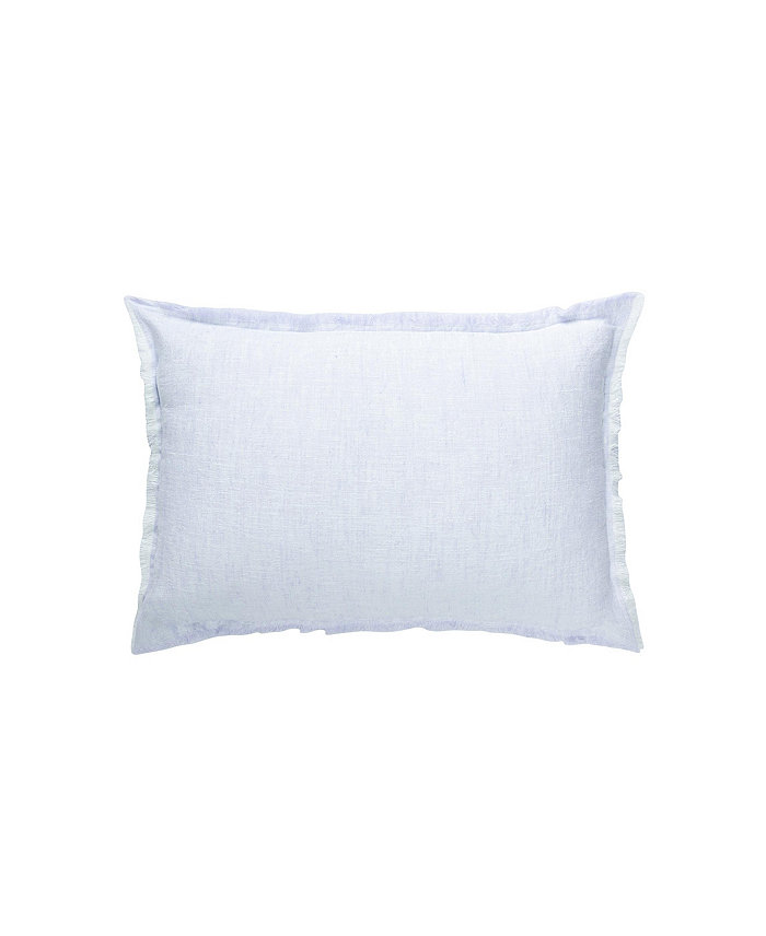 Anaya Home Sky Blue Crossdye Linen Down Lumbar  Pillow