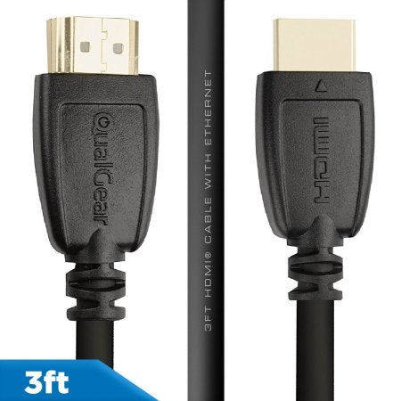 QualGear 3 Feet HDMI 20 cable with 24k Gold Plated Contacts Support