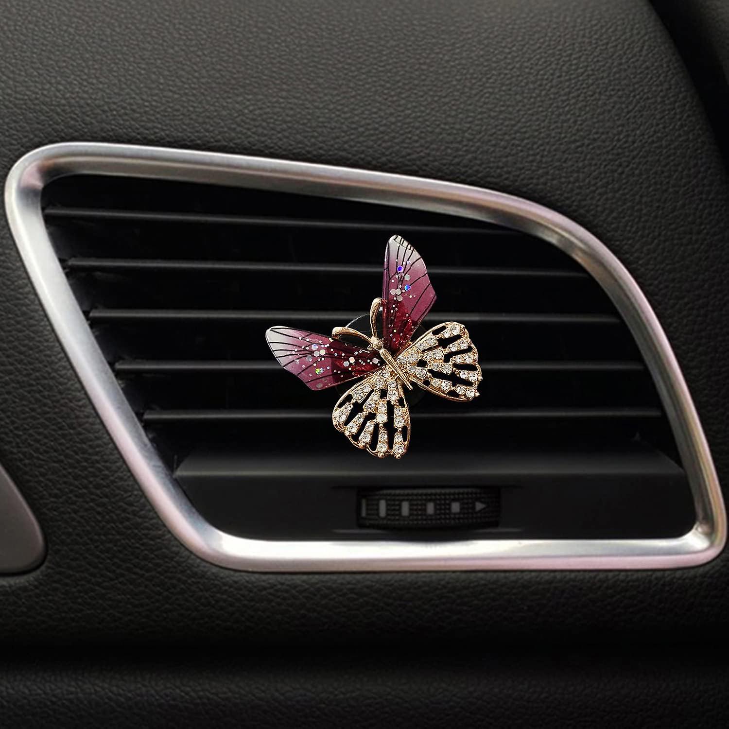 Car Air Vent Clip， 3 Pcs Bee Butterfly Dragonfly Car Air Fresheners Vent Clips Car Aromatherapy Diffuser Vent Clip Car Decoration Interior Decor