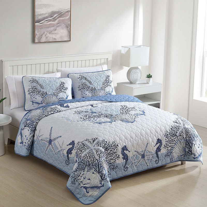 Caribbean Joe 3-Piece Coastal Quilt Set