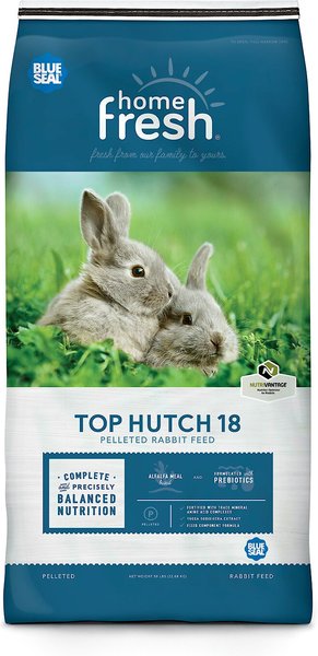 Blue Seal Home Fresh Top Hutch 18 Pellet  Small Animal Food， 50-lb bag