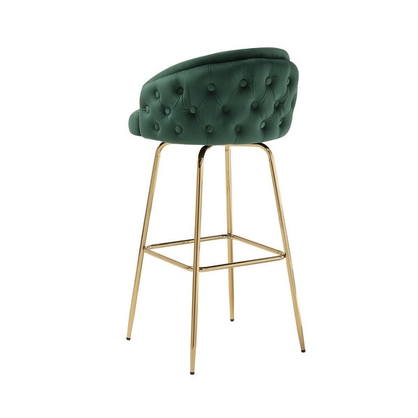 Art Leon Swivel Velvet Uhpolstered Bar Stool