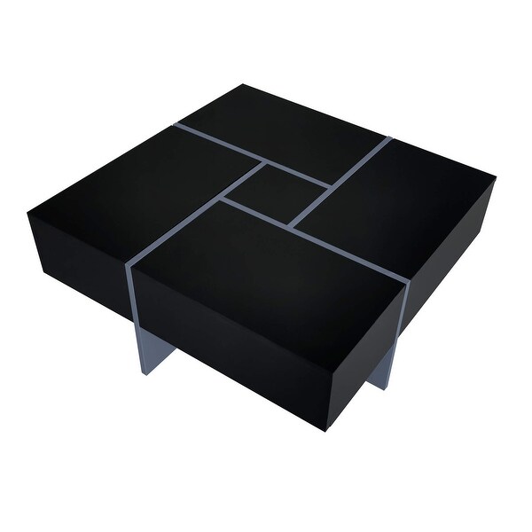 Coffee Table with 4 Hidden Storage Compartments