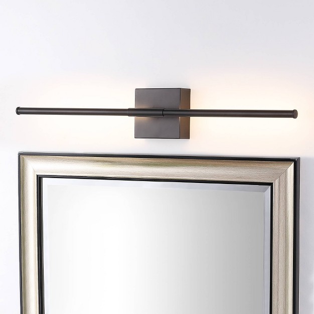 Led Makena Dimmable Metal Wall Sconce Black Jonathan Y