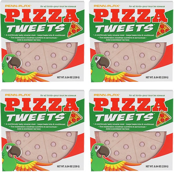 Penn-Plax Pizza Tweets Mineral Block Bird Treats， 4 count