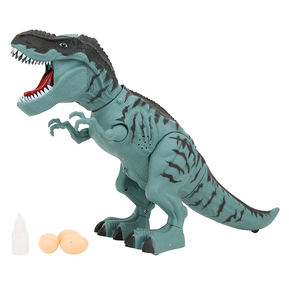 Electric Dinosaur Figures Intelligent Music Light Walking Spray Animals Model Kid Novelty Gift Toysblue