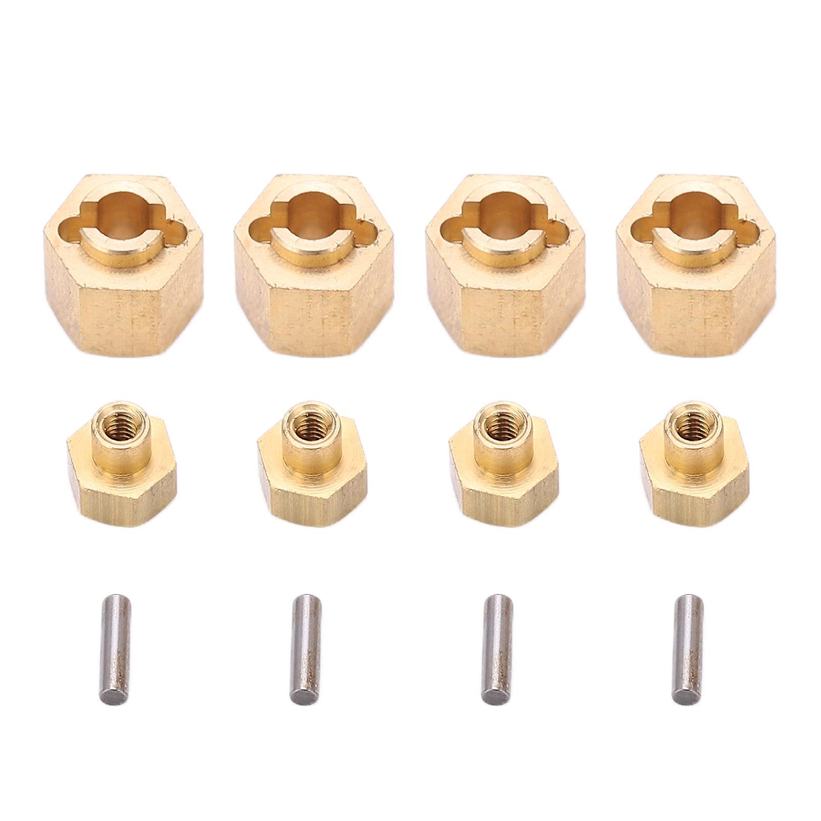 Brass 7mm Wheel Hex Extended Adapter For Axial Scx24 Axi900811/24 Rc Car Upgrade Parts