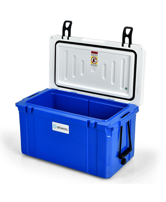 Costway 58 Quart Portable Cooler Ice Chest Leak-Proof 80 Cans Ice Box