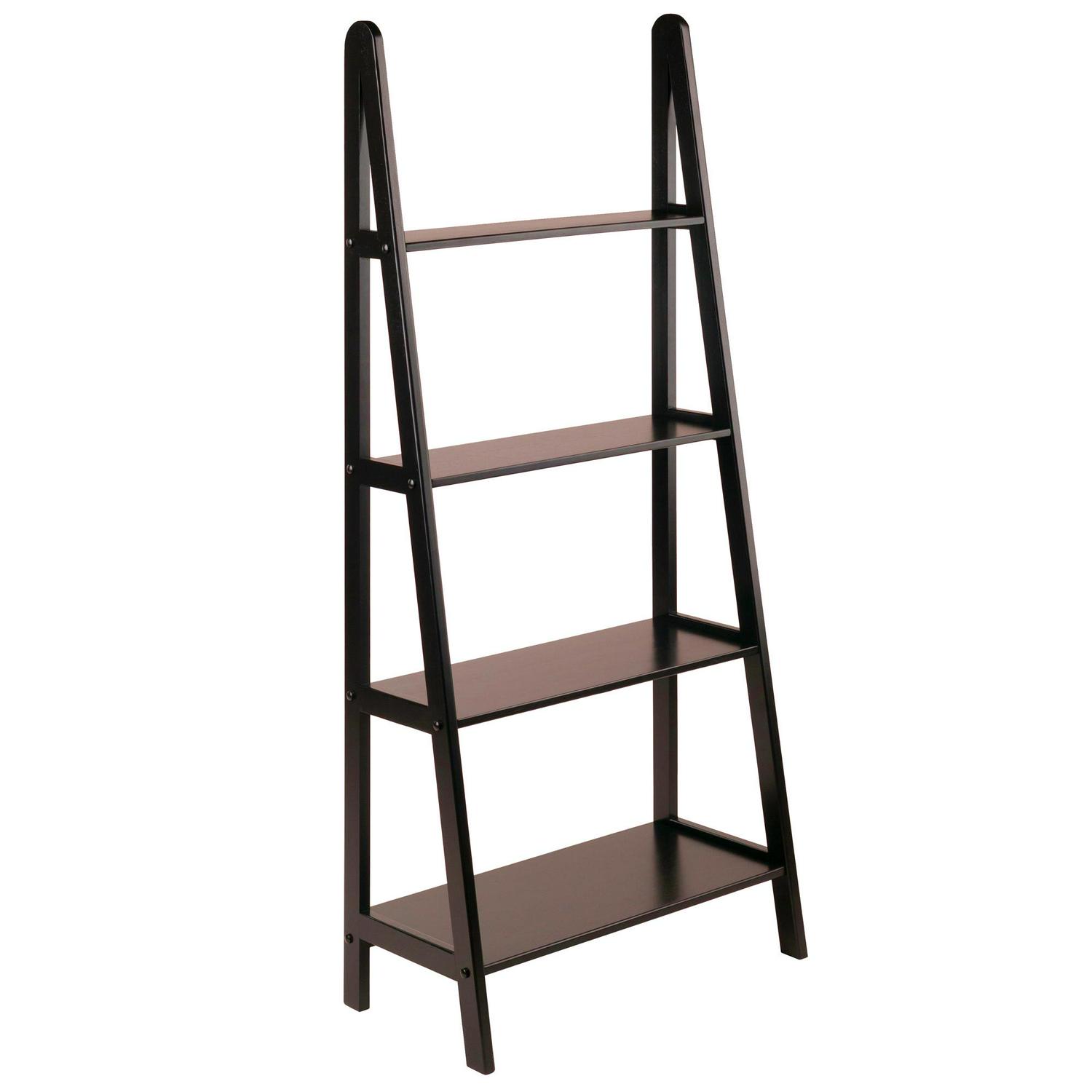 Winsome Wood Avalon 4-Tier A-Frame Shelf， Espresso Finish