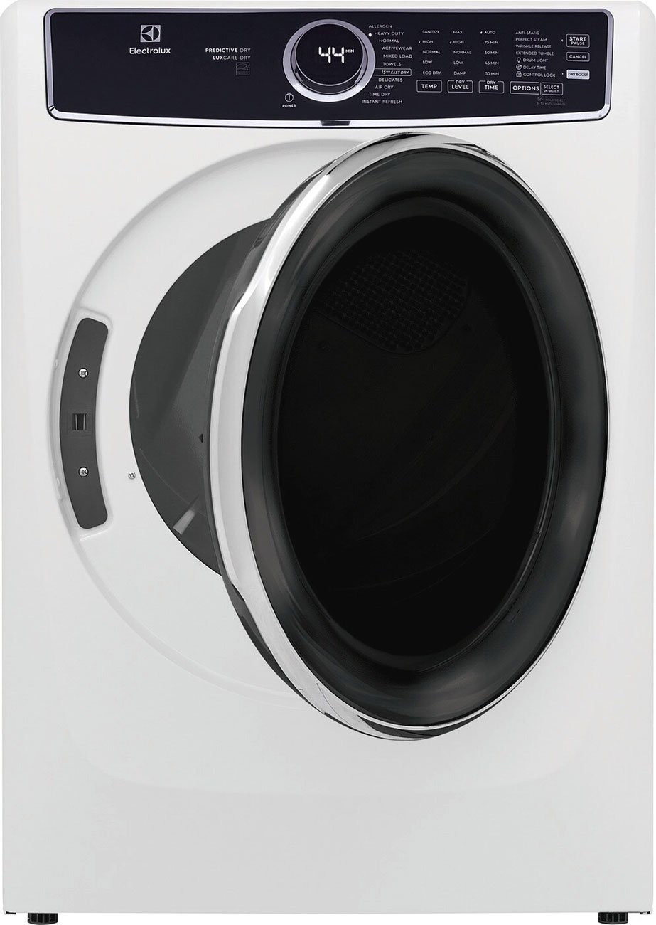 Electrolux 8 Cu. Ft. White Front Load Perfect Steam Gas Dryer With LuxCare Dry and Instant Refresh