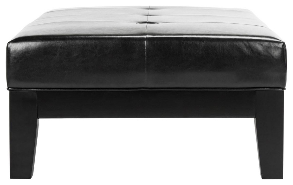 Dana Cocktail Ottoman Black   Transitional   Footstools And Ottomans   by Peachtree Fine Furniture  Houzz