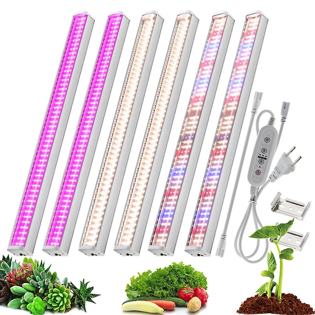 Eu Plug T20 Led Daylight Tube Plant Growth Lamp Full-spectrum Hydroponic Soilless Cultivation Plant Fill Light