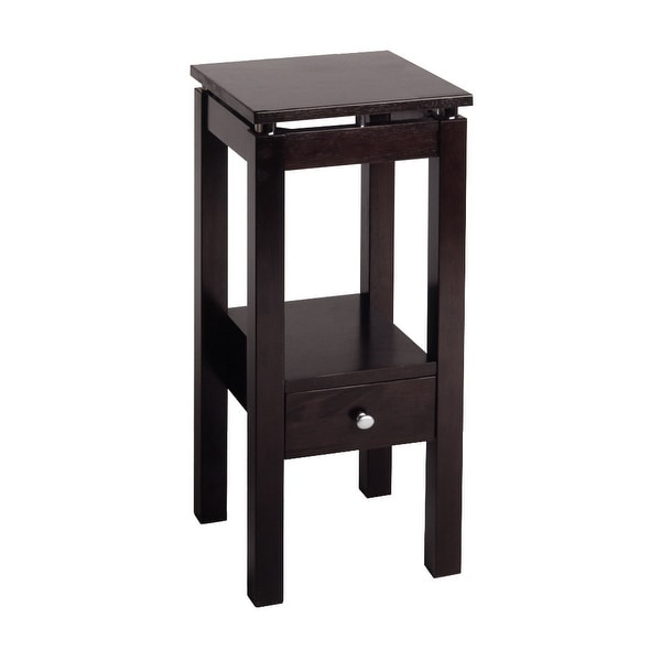 High side Table with Drawer Wood End Table with Storage Shelf