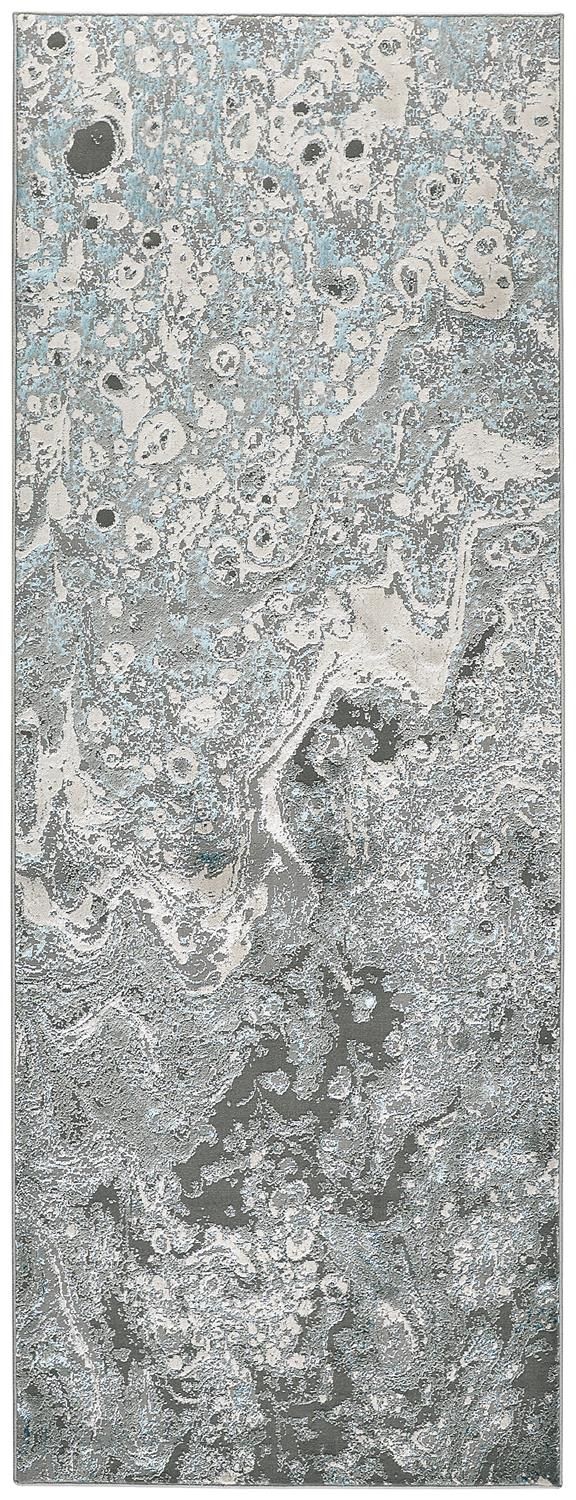 Aurelian Silver and Blue Rug by BD Fine