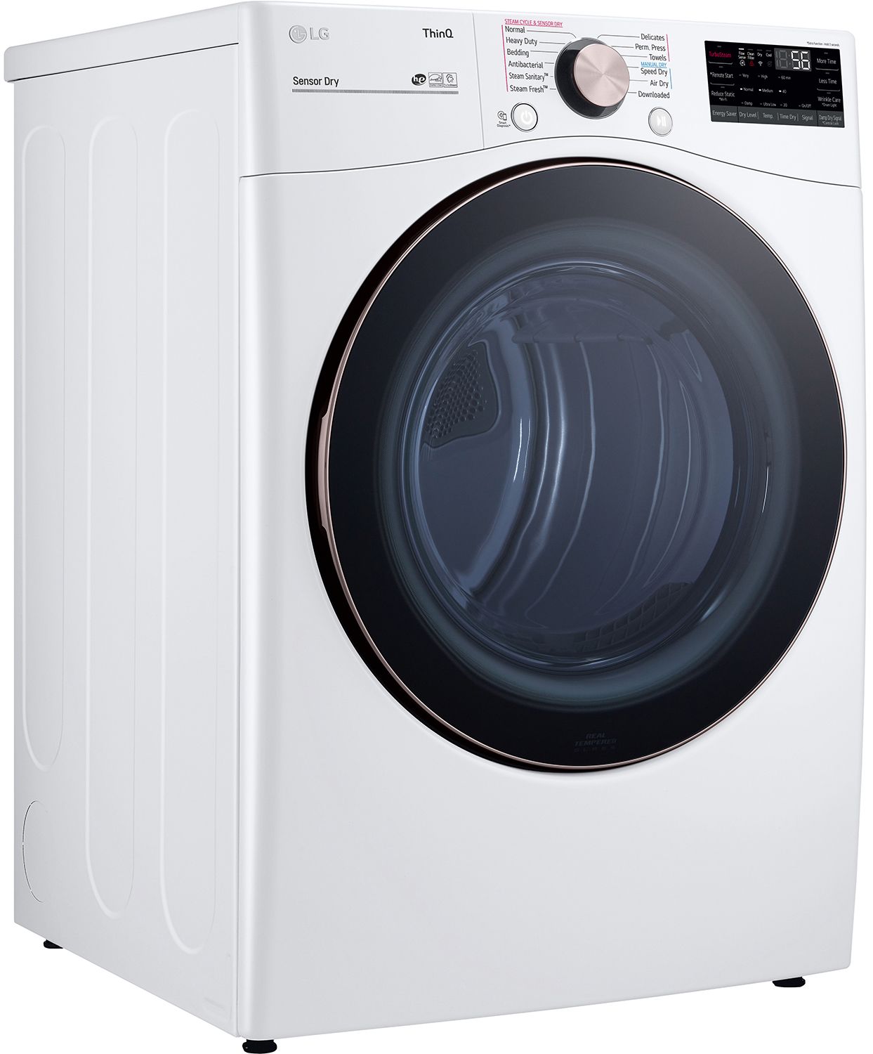 LG 7.4 Cu. Ft. White Smart Wi-Fi Enabled Front Load Gas Dryer With TurboSteam And Built-In Intelligence