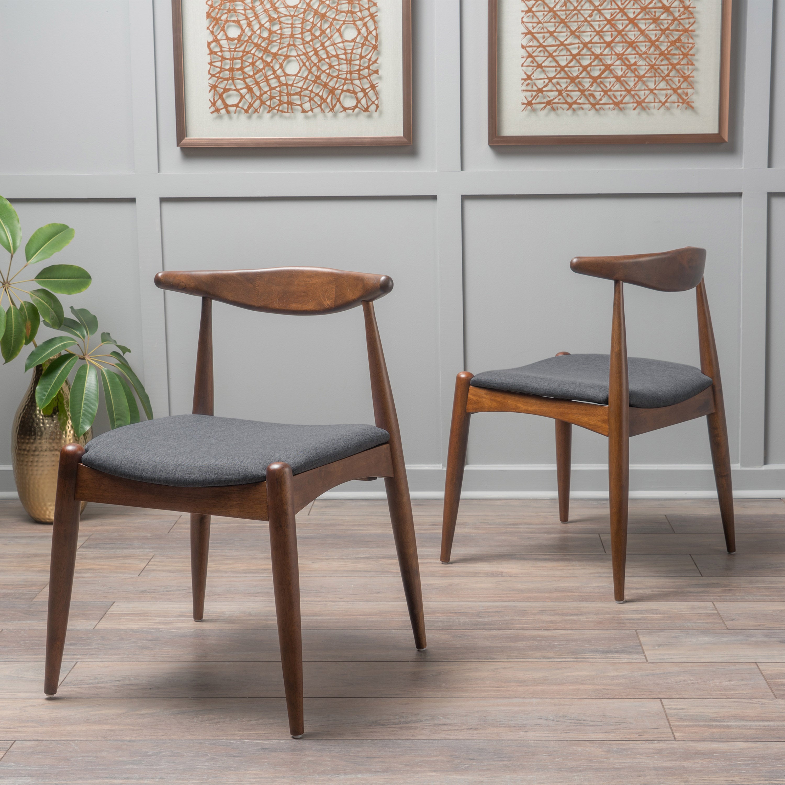 Sandra Mid Century Modern Dining Chairs (Set of 2)