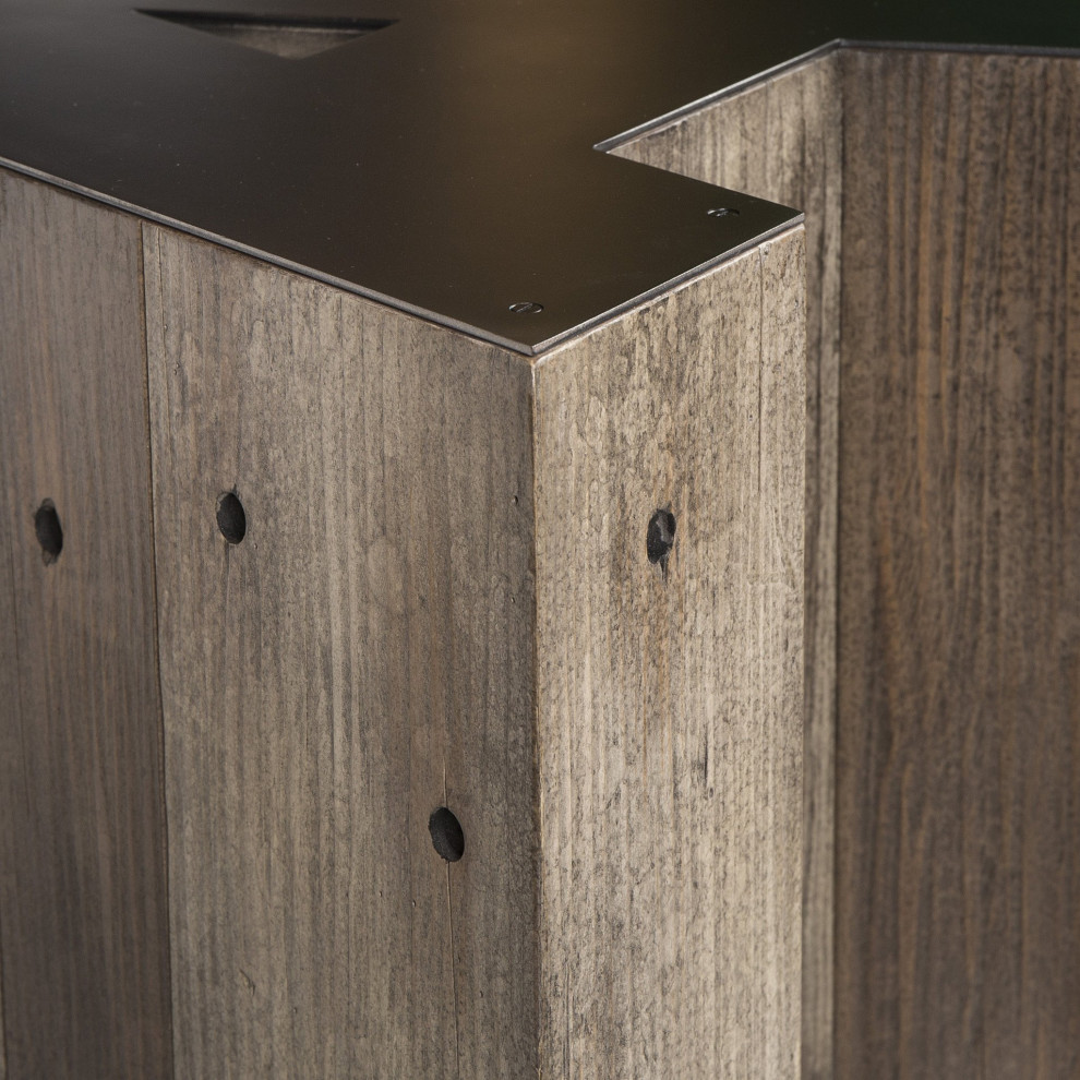 A Letter Side Table   Industrial   Side Tables And End Tables   by Peachtree Fine Furniture  Houzz