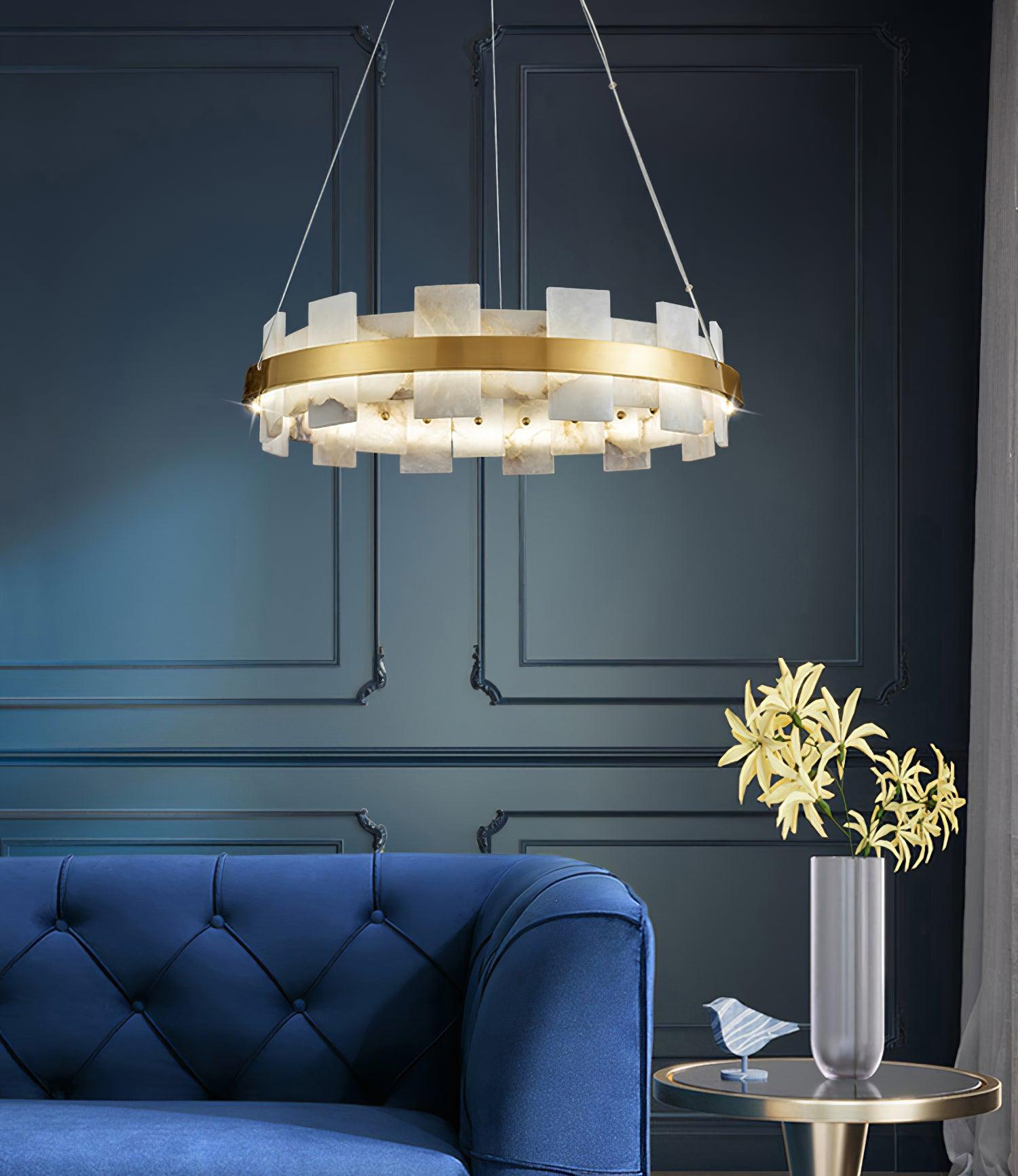 Alabaster Halo Chandelier