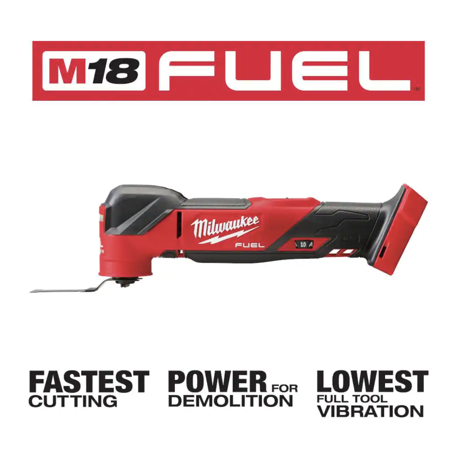 Milwaukee M18 FUEL 18V Lithium-Ion Cordless Brushless Oscillating Multi-Tool with Drywall Cut Out Tool (2836-20-2627-20)