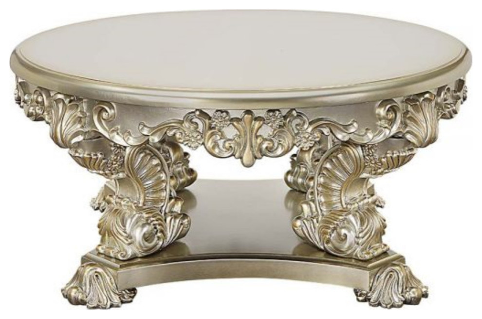 Lv01213 Coffee Table  Antique Gold Finish  Sorina  1 Piece/1Ctn   Victorian   Coffee Tables   by Simple Relax  Houzz