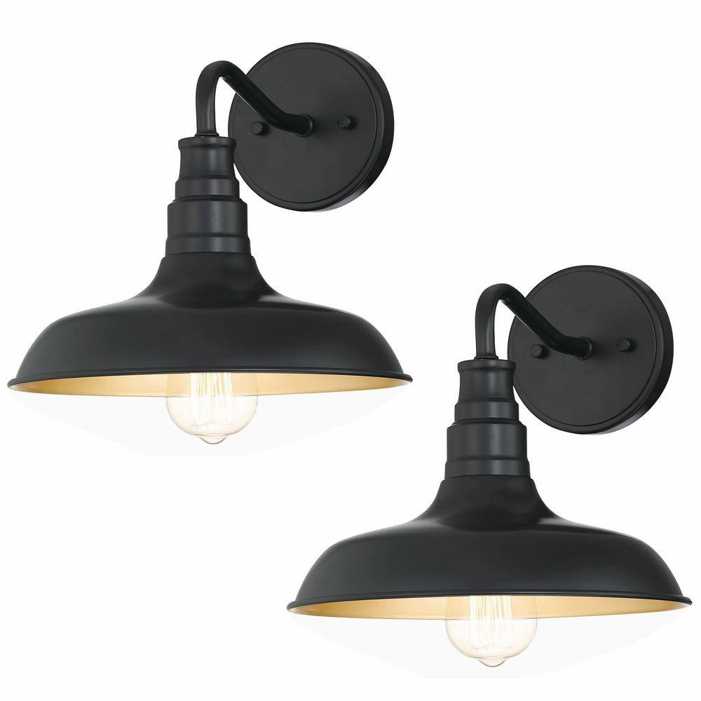 Pia Ricco 1- Light Dark Bronze Outdoor Barn Light Sconce (2-Pack) 1Jay-81682