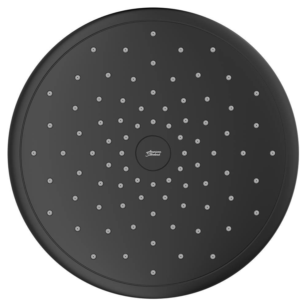 American Standard Spectra 1-Spray Patterns with 1.8 GPM 11 in. Wall Mount Fixed Shower Head in Matte Black 9038001.243