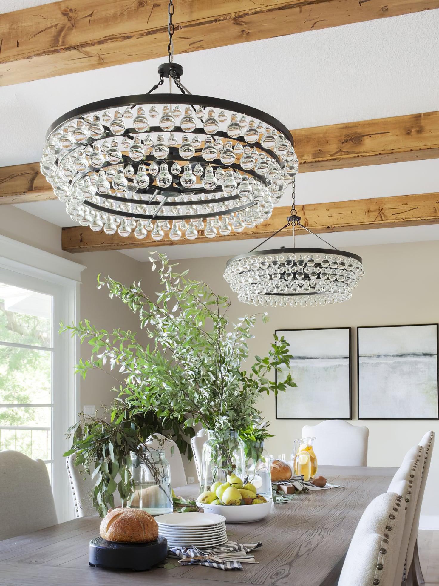 Unique Tiered Crystal Chandelier