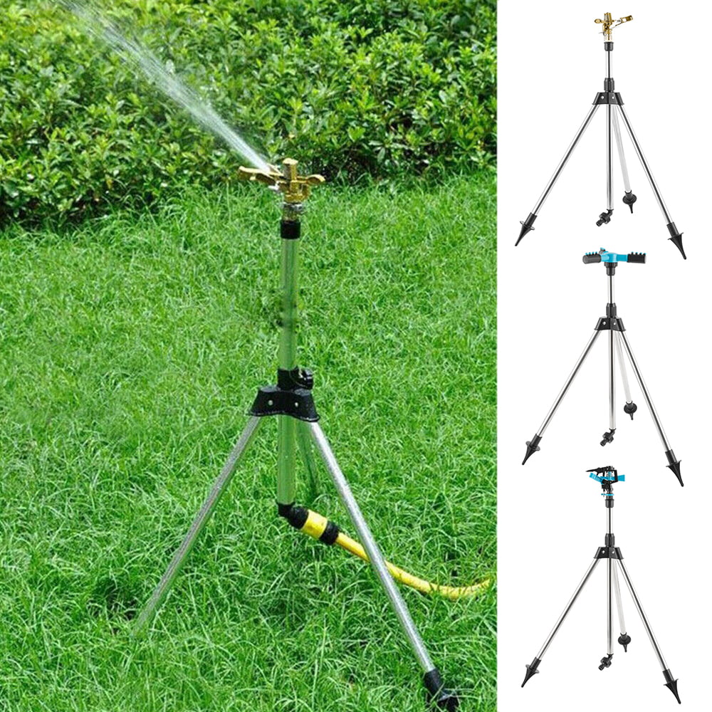 HOTBEST Adjustable Sprinkler Tripod Stainless Steel Water Irrigation Tool Plastic Sprinkler Auto System Garden Lawn Supplies