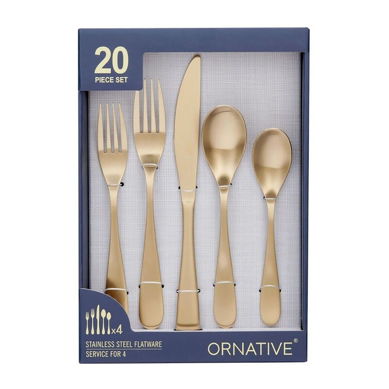 Ornative Percival 18/0 Stainless Steel 20 Pieces Flatware Set   10.63\