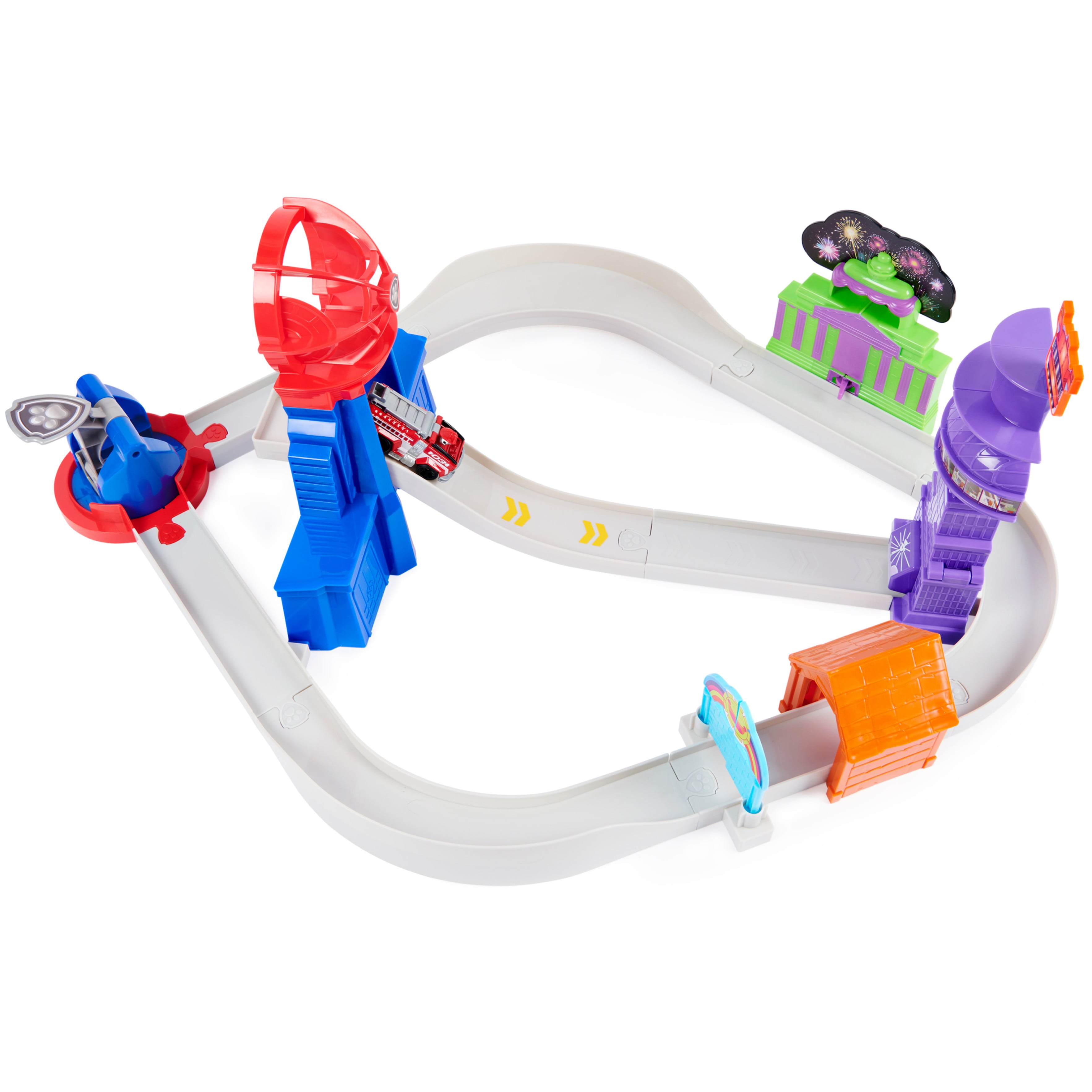 PAW Patrol， True Metal Total City Rescue Vehicle Playset， 1:55 Scale， For Ages 3 and up