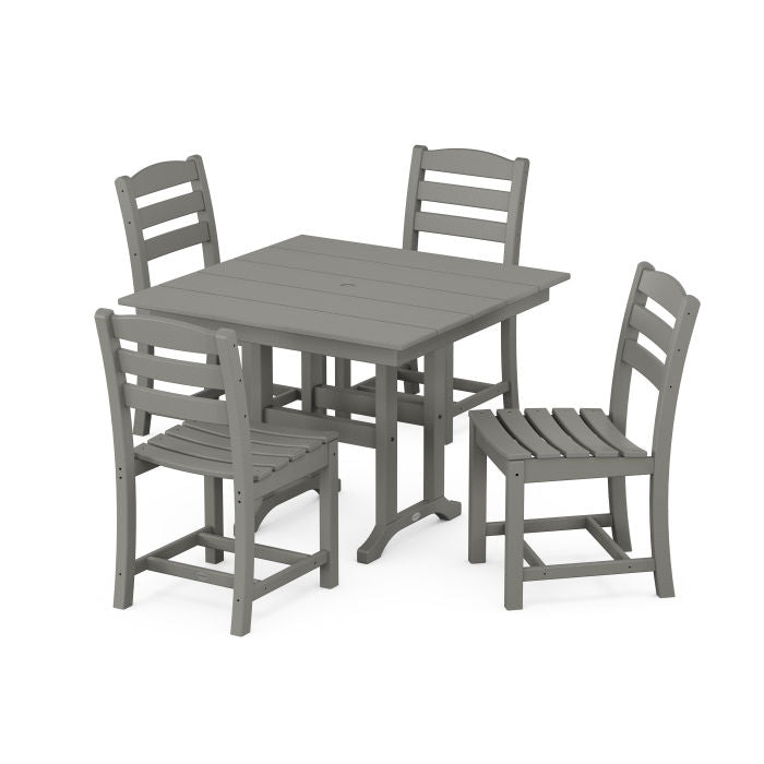 Polywood La Casa Café Side Chair 5-Piece Farmhouse Dining Set PWS1147-1