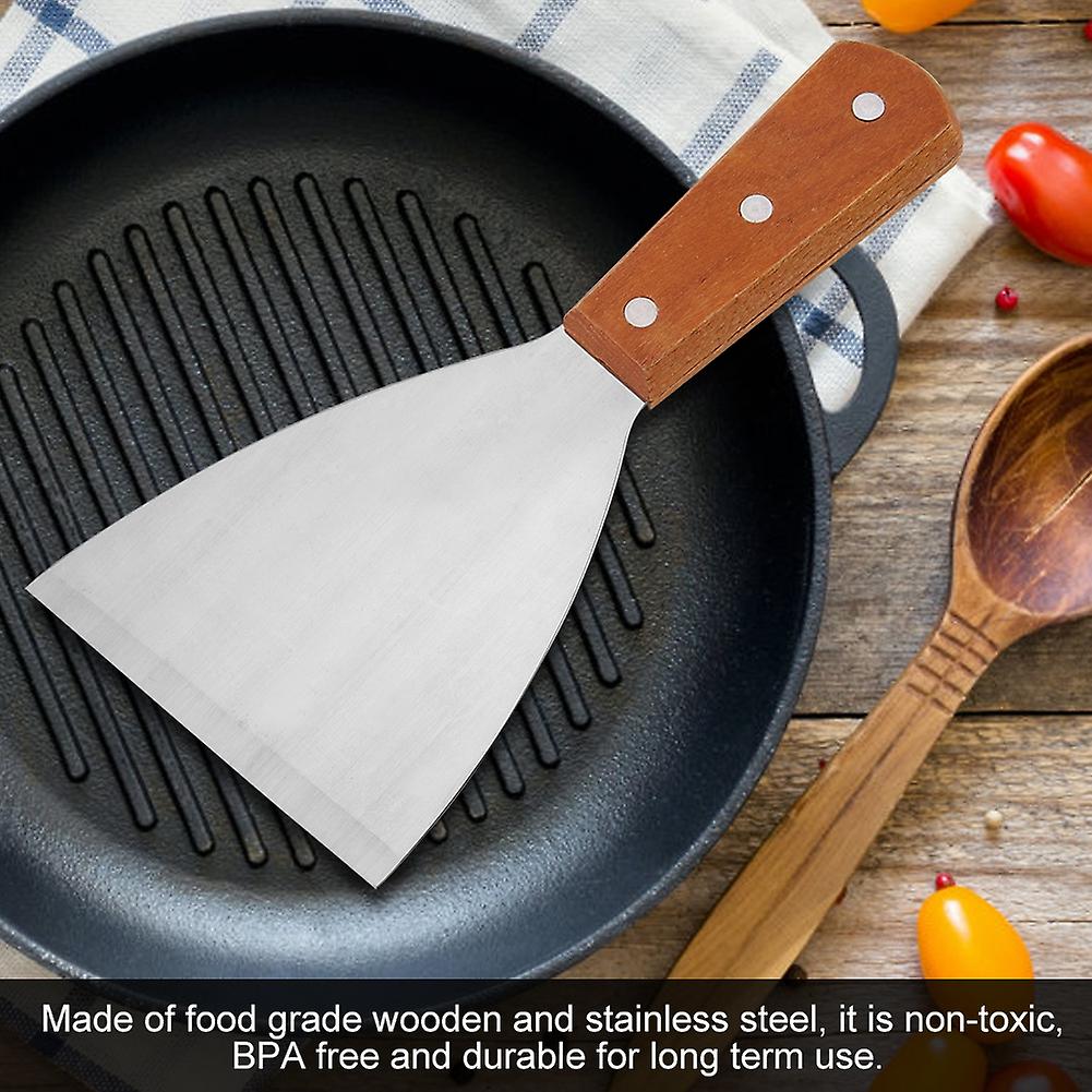 Stainless Steel Non Stick Heat Resistant Bbq Grill Beafsteak Spatula Turner Cooking Tool