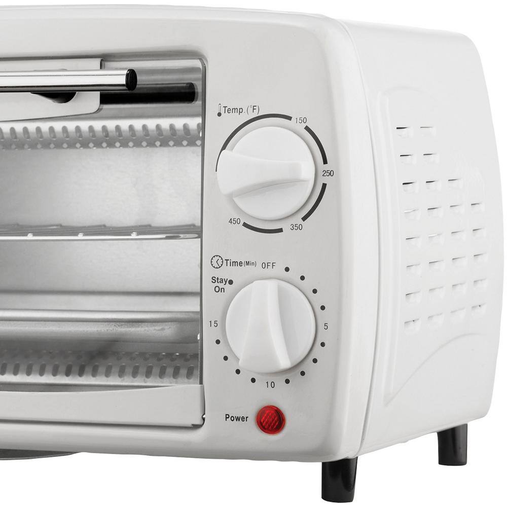 Brentwood Appliances 4-Slice White Toaster Oven TS-345W