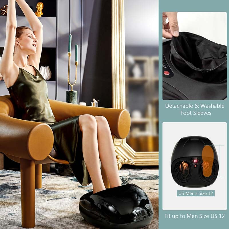 Foot Massager Machine with Heat & Remote, Shiatsu Foot Massager with Deep 3D Kneading Rolling Relieves Plantar Fasciitis