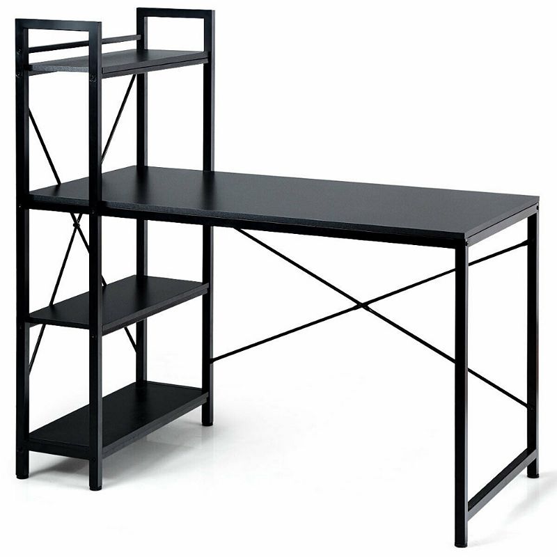 47.5 Inch Writing Study Computer Desk with 4-Tier Shelves