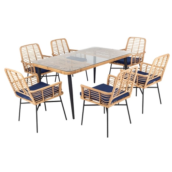 SAFAVIEH Outdoor Beson 7Piece Dining Set