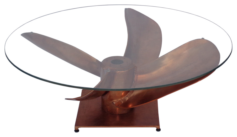 Industrial Archimedes Coffee Table   Brown   Contemporary   Coffee Tables   by Buildcom  Houzz