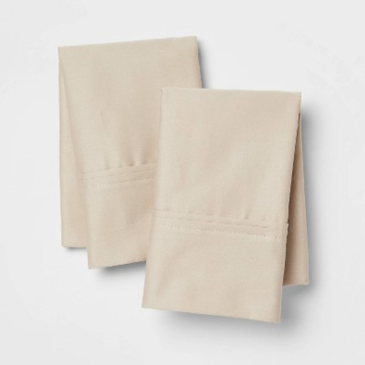 King 400 Thread Count Solid Performance Pillowcase Set True Khaki - Threshold™