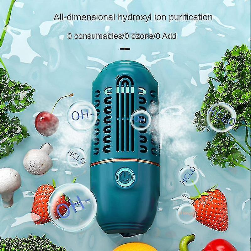 Portable Food Purifier Disinfection Fruit Vegetable Washing Machine Capsule Shape Vegetable Househo